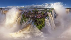 The only waterfall immune to weather in Brazil and Argentina, the infamous "Devil's Throat." Credit: AirPano